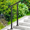 LOVMOR 2 Step Hand Rails for Outdoor Steps, Wrought Iron