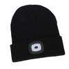LED Beanie Hat Adjustable Brightness USB Rechargeable Soft Warm Knitted