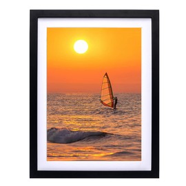ZZFQXZ 12x16 Frames for Diamond Painting 30x40cm Diamond Art Frame Display Picture 10x14inch/25x35cm with Mat, 12x16inch/30x40cm Solid Wood Frame Black (ZK002