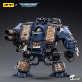 JOYTOY Ultramarines Venerable Dreadnought Warhammer 40K 1/18 Action Figures Space Marines Ultramarines Venerable Dreadnought 7.87Inch Collectible Model Model Gifts
