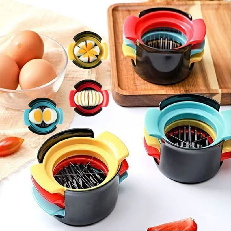 Leeneen 4 Way to Cut Egg Slicer Strawberry Slicer Egg