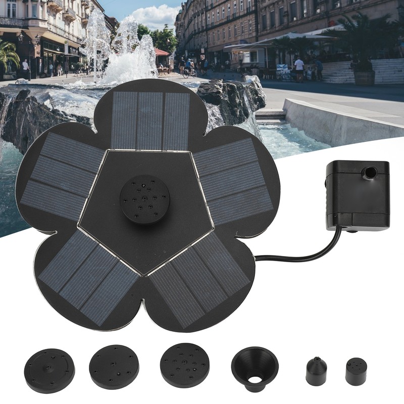Solar Fountain Solar Powered Plum Blossom Style Fast Start Up