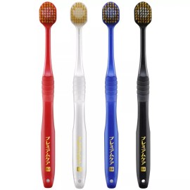 Ebisu 3 Pack Premium Black Toothbrushes Soft Bristles for Gentle Care Japan Made
