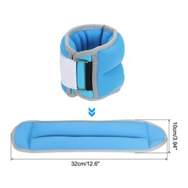 PATIKIL Ankle Weights 3lbs, Wrist Weights Adjustable Leg Weights Sets for Women Men Aerobics Gym Yoga Walking Running, Blue