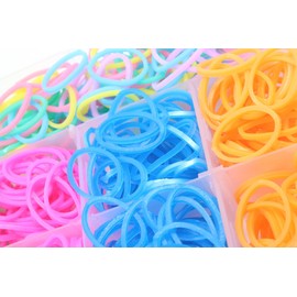 YOY 3/4" Pet Dog Stretchy Rubber Bands, 600/Box - Puppy Elastics Ties Pony Tail Holders Hair Accessories for Doggy Grooming Top Knots Ponytails Braids and Dreadlocks