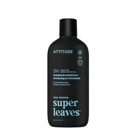 ATTITUDE Champú y acondicionador 2 en 1 para hombre, cuidado del cuero cabelludo para la acumulación y el cabello graso, refresca con extracto de ment