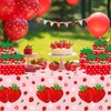 24 Pcs Strawberry Paper Cups 8oz Disposable Fruit Cups for