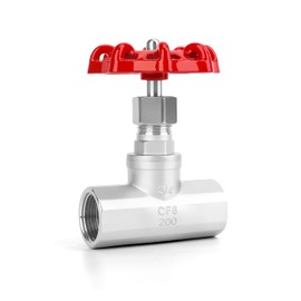 3/4" NPT Stainless Steel B-Type Globe Valve, Accurately Adjust Flow Rate Heavy Duty Threaded Manual Rotary Sluice Shut-off Valve for Water, Oil, Gas, Industrial Piping, and HVAC Systems (3/4", DN20)