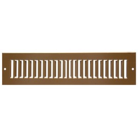 HVAC Premium 4" x 12" [Duct Opening] Toe Kick Vent Grille - HVAC Register Cover [Outer Dimensions: 5.5 X 13.5] - Brown