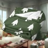 TXZZCHO Christmas Blanket Funny Christmas Tree Green Flannel Throw Blanket