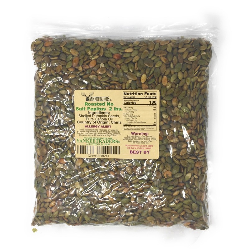 Pepita/Pumpkin Seeds - Roasted/No Salt Added ~ 2 Lbs