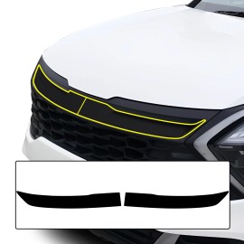 Clearsurface Fit Kia Sportage 23+ Front Grille Chrome Delete Vinyl Film Decal Blackout Trim - Gloss Black