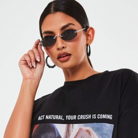 FOCALOOK Women's Hoop Earrings 40 mm 19 Carat Gold-Plated / Stainless Steel Bamboo / Stripes Motif Hoop Retro Style Circle Statement Earrings Ear Piercing Perfect Jewellery Gift for Women Girls,