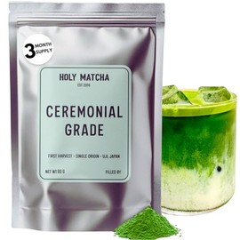 HOLY MATCHA Té verde ceremonial Matcha Sagrado en polvo de Kioto, Japón  Superalimento antioxidante con L-teanina para energía y concentración...     