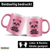 Huuraa Glitzer Kaffeebecher Panda Comic Geschenk 330ml Pink Panda Mitbringsel