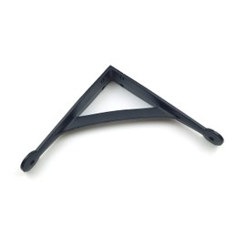 Oakcrafts - Pair of Epoxy Black Gallows Shelf Brackets Antique Cast Iron (7" x 7" / 175mm x 175mm)