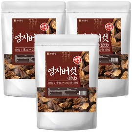 Domestic reishi mushrooms 500g (3 pieces) cut and shredded / 국산 영지버섯 500g 3개 절단 파쇄