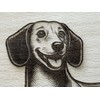 Breakfast Board Dachshund Design Real Beech Wood 22 x 12