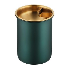 Green Cylinder Ashtray, 3.5 Inch x 3 Inch Stainless Steel Ashtray for Smoking in Car, Office and Home (Green)