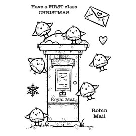 Woodware Francoise Collection - Robin Post - Clear Stamp Set, Transparent, 6 x 4 inches (FRS935)