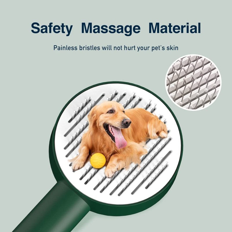 Awpland Deshedding Dog Brush, Green Dog Slicker Brush with Release