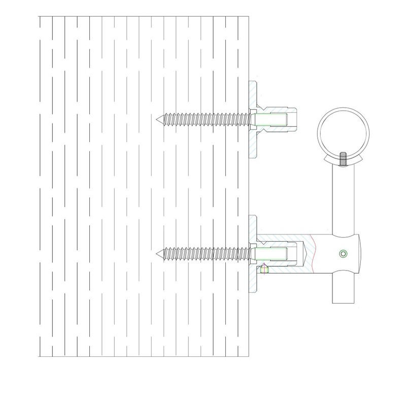 Handrail Bracket Stainless Steel 316 Round (Satin Stainless Steel)