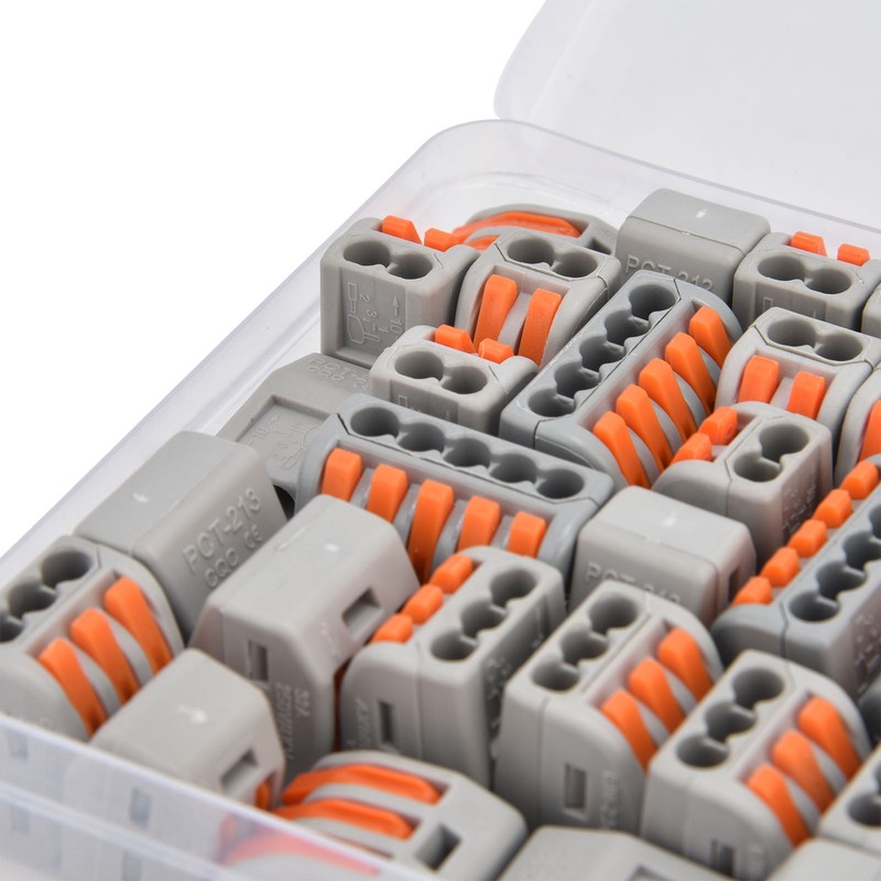 60Pcs Lever Nuts Quick Connect Wire Connector Conductor PCT‑212 ‑
