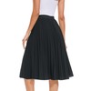Tapata Women's Petite Regular Tall Pleated Chiffon Skirt Midi High