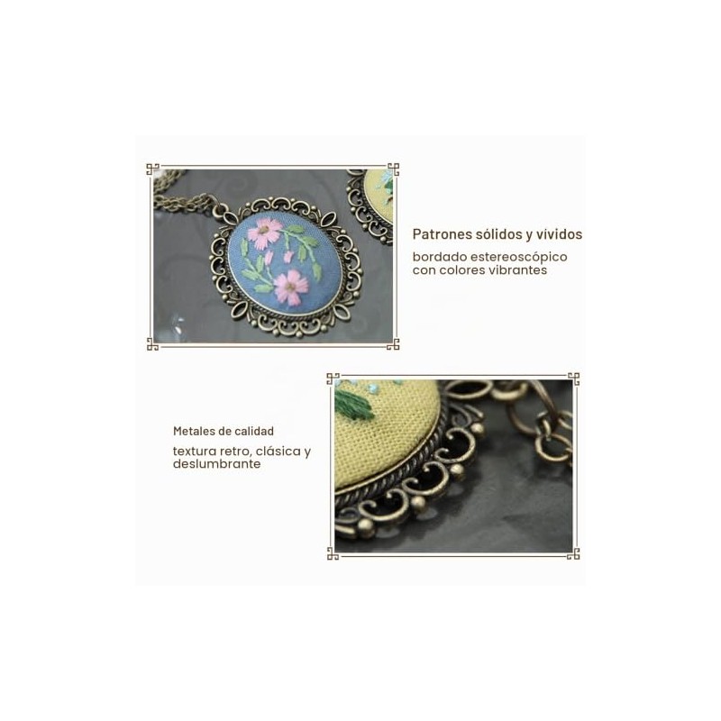 ZOCONE - Paquete de 4 kits de collar de bordado,