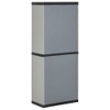 vidaXL Outdoor Garden Storage Cabinet - Compact Gray&Black PVC Design