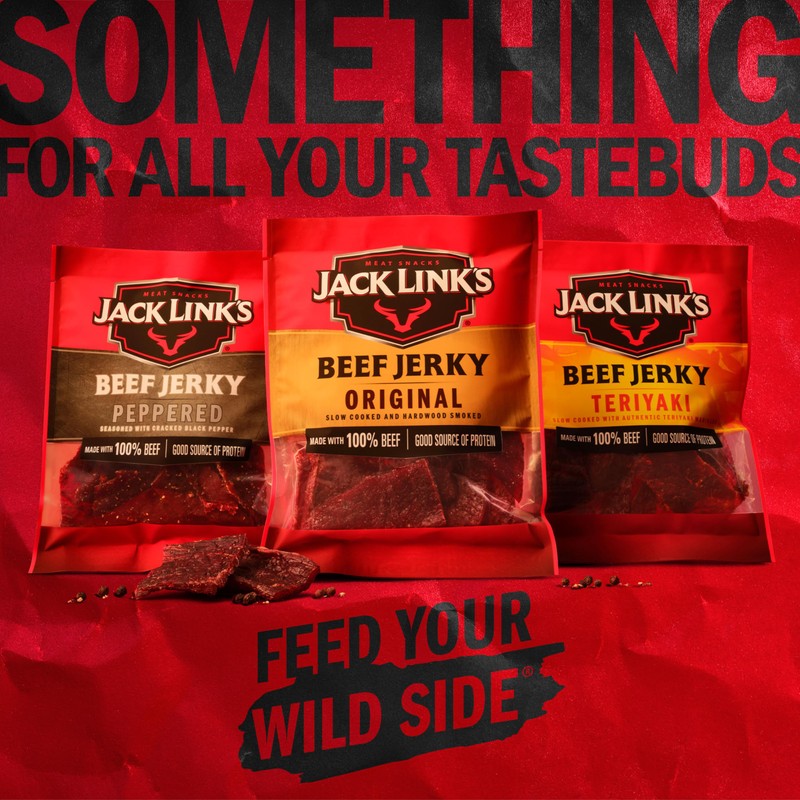 Jack Link's Beef Jerky, Original, Multipack Bags - Flavorful Meat