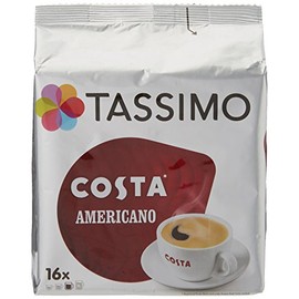 Tassimo Costa Americano Coffee Pods, Pack of 16