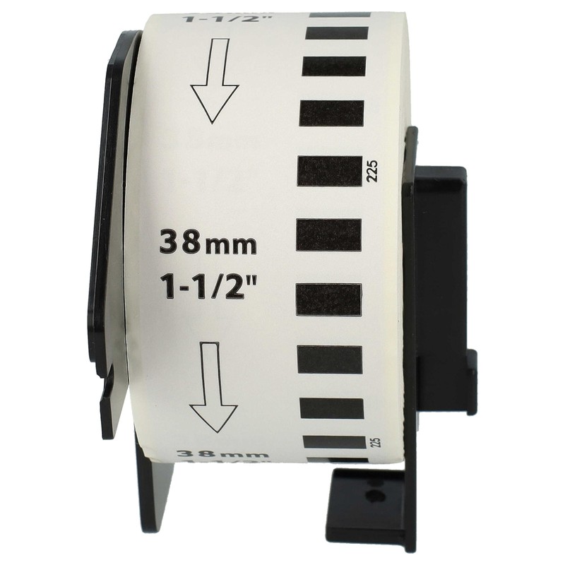 vhbw 1 x Label Roll with Holder 38 mm x