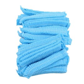 Blue Hair Net Cap Food Hygiene Disposable Catering Beauty Hair Covers Headwear Dustproof Non-Woven
