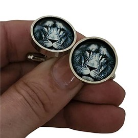 Lion Head Leo Cufflinks Cufflinks Lapel Tie Pin for Men