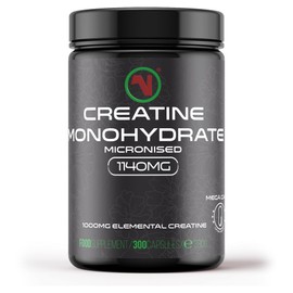 Nutriodol Nutriodol Creatine Monohydrate Mega Capsules C Pre Workout & Post Workout Supplement for Muscle Performance & Recovery C 1000mg Elemental Creatine Per Capsule. (Mega Caps x 300)
