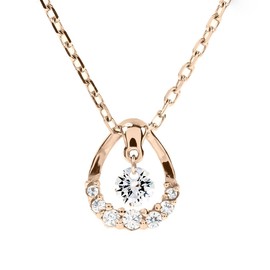 PLUSTER Women's Necklace, White Gold, WG, Simple Stainless Steel 316, Drop Shape, Pendant, Men's, Gift Box Set, Popular, Christmas Gift, Stainless Steel