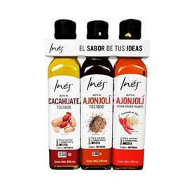 AMMA TIENDITA DE ORGÁNICOS Y NATURALES Aceite De Cacahuate y Ajonjolí Tostado Inés 3 Pack De 250 ml