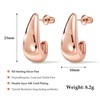 DOCHAIS Rosegold Hoops Earrings for Women Hypoallergenic 925 Sterling Silver