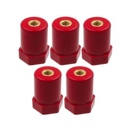 LBY 5pcs JYZ Insulation Column,SB-20×30mm Polyester Standoff Insulators, High-Strength Busbar Insulator Supporter, Resin(Red)