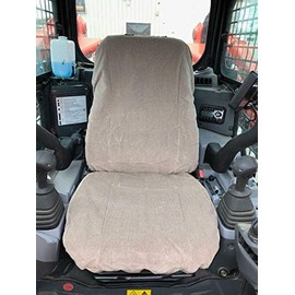 Durafit Seat Covers, Seat Covers for High Back Suspension Seats in Equipment,Trucks, Skid loaders, RVs and Excavators. Tan Automotive Fabric