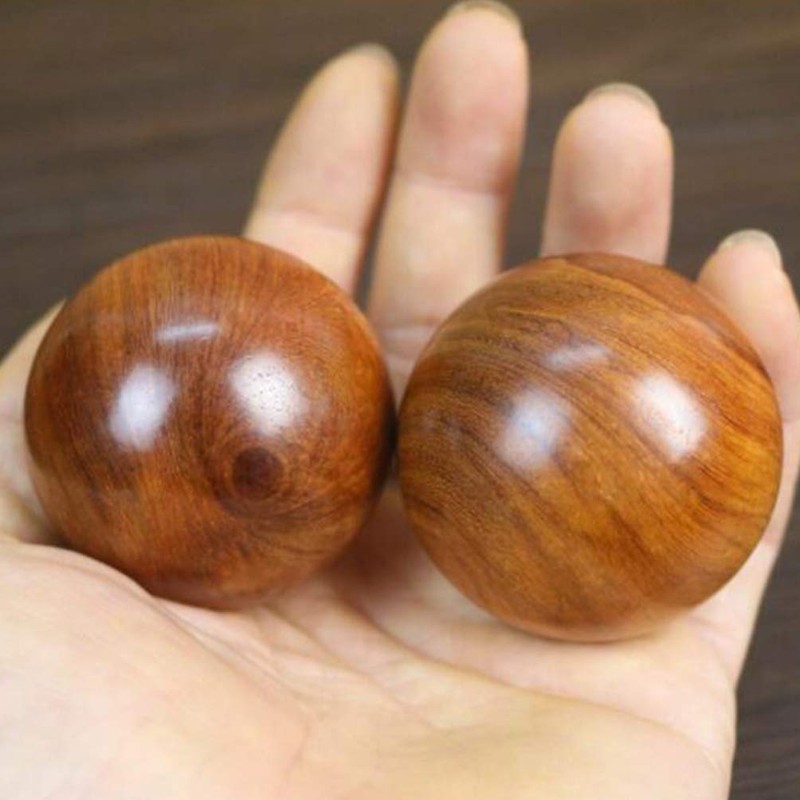 Wooden Baoding Balls Health Exercise Balls Wood Chinese Health Massage