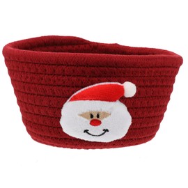 WHAMVOX Craftsmanship Christmas Storage Box Cotton Rope Baskets Woven Storage Bins for Organizing
