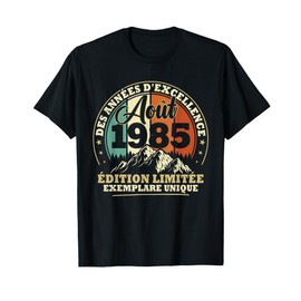 Vintage August 1985 40th Birthday Gift Man Woman T-Shirt