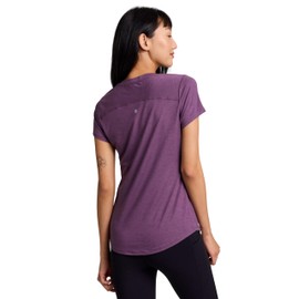 RBX Active Running Shirt for Women, Buttery Soft Lightweight Space Dye V-Neck T-Shirt Mystical Purple XL