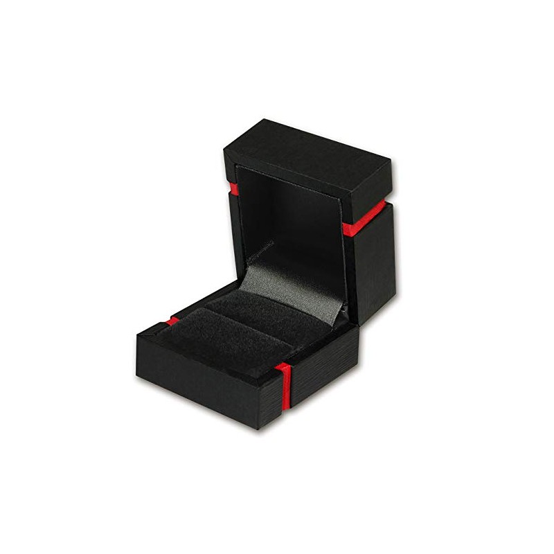 IMPPaC Jewellery Box Ring Case Black Gift Packaging Black Velvet