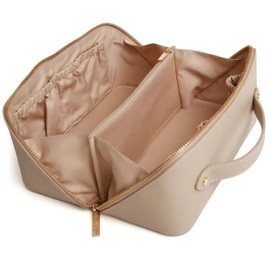 Luxury Beauty Case by Alice Wheeler London Train Case Vanity Toiletry Bag Make-Up Case for Ladies 3 Different Sizes ! (Stone, Large)