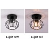 FRIXCHUR Black Mini Crystal Chandelier Ceiling Light Modern Semi Flush