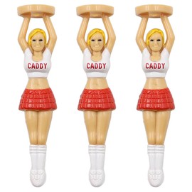 Sarini Golf Tees 7 cm Tall Reduce Friction Side Spin More Stable Premium Durable Plastic Golf Tees System Lady Women Model Golf Ball Tees Training Golf Sport Accessories