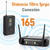 Pyle Sistema de micrófono inalámbrico de 2 canales, juego de